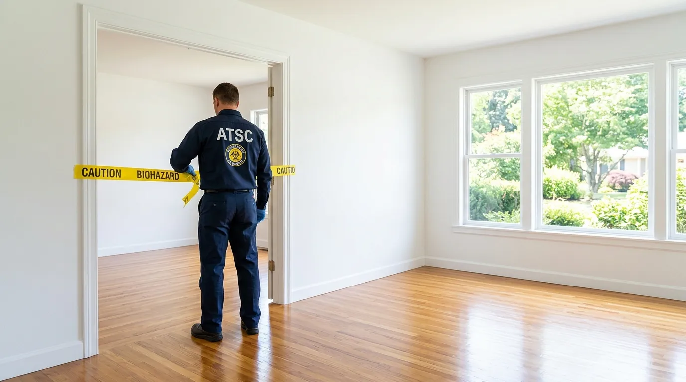Certified biohazard cleanup crew performing Crime Scene Cleanup in Watertown