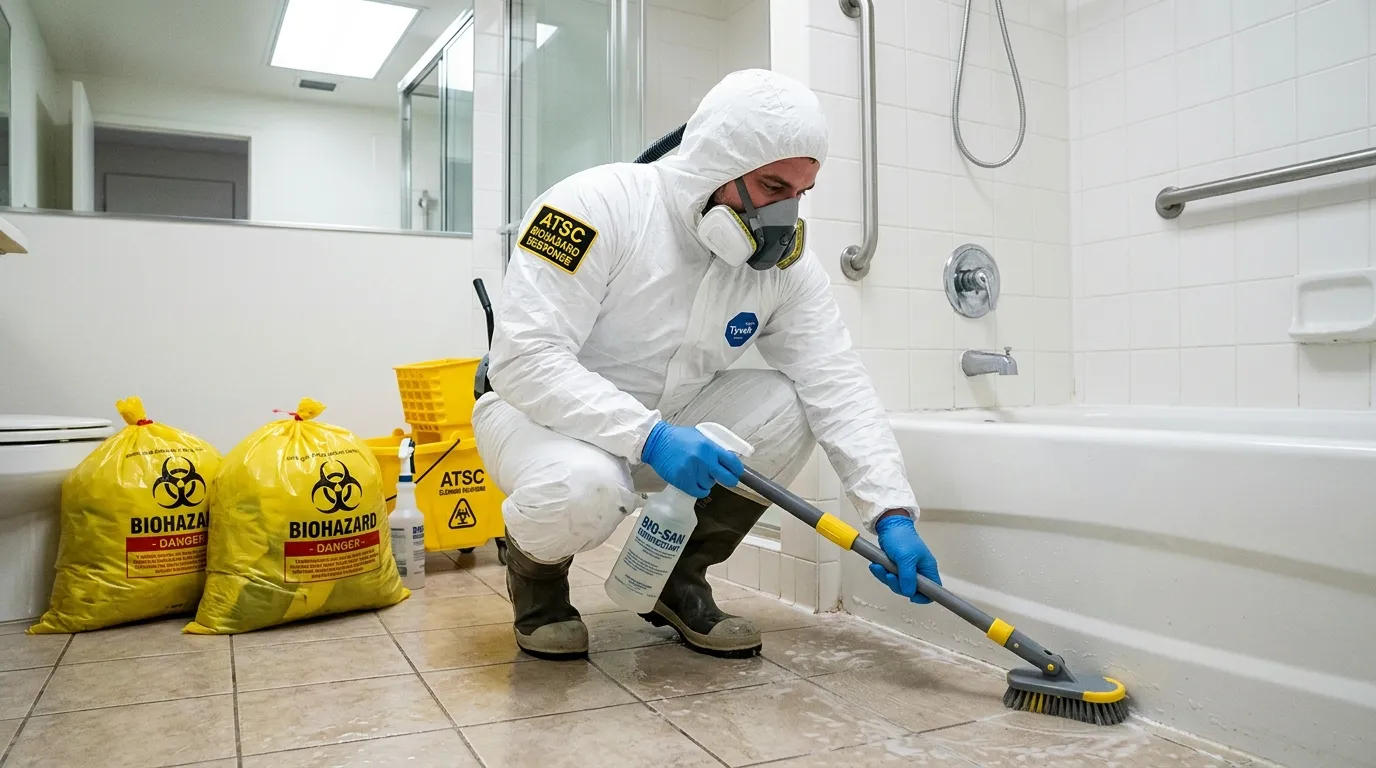 Decontamination equipment deployed for Blood Cleanup in Watertown